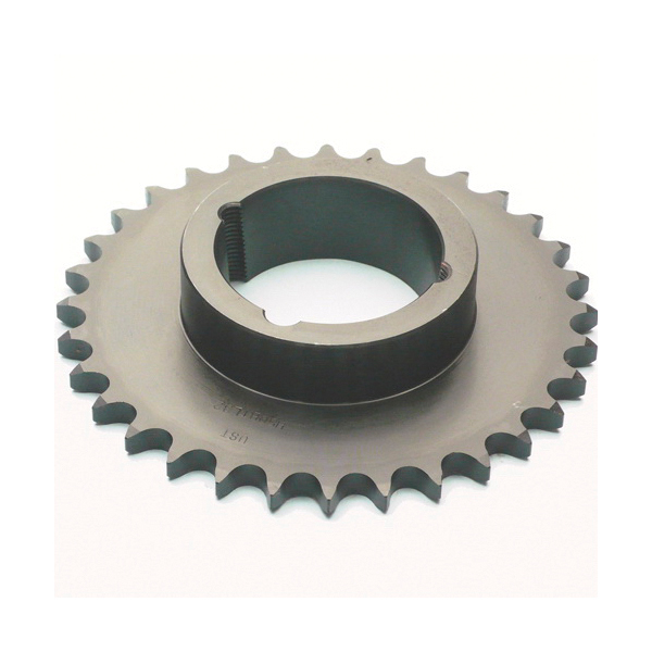 Tsubaki D40ATL16 Double Strand Taper Lock Type A Single Pitch Roller Chain Sprocket, 1 in Dia Bore, 2.814 in OD, #40-2 Chain, 16 Teeth, 1/2 in Pitch, Carbon Steel - Single Pitch Roller Chain Sprockets
