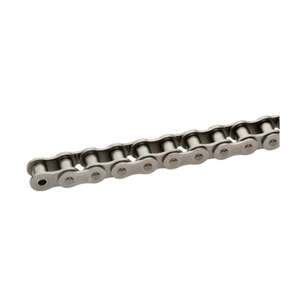 Tsubaki 40-2SSRB Chain, 10 ft OAL, 1/2 in Pitch, 0.312 in Dia x 0.312 in W Roller, 304 Stainless Steel - Roller Chains