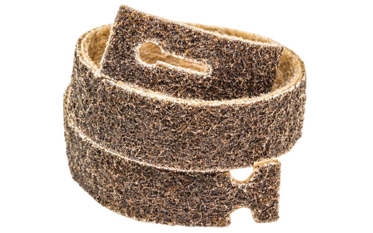 Walter Surface Technologies 07H242 Strip Surface Conditioning T-Lock BlendexNon-Woven Strip Belt, 1-3/16 in W x 25 in L, Coarse Grade, Aluminum Oxide Abrasive, Tan - Non-Woven Abrasive Belts