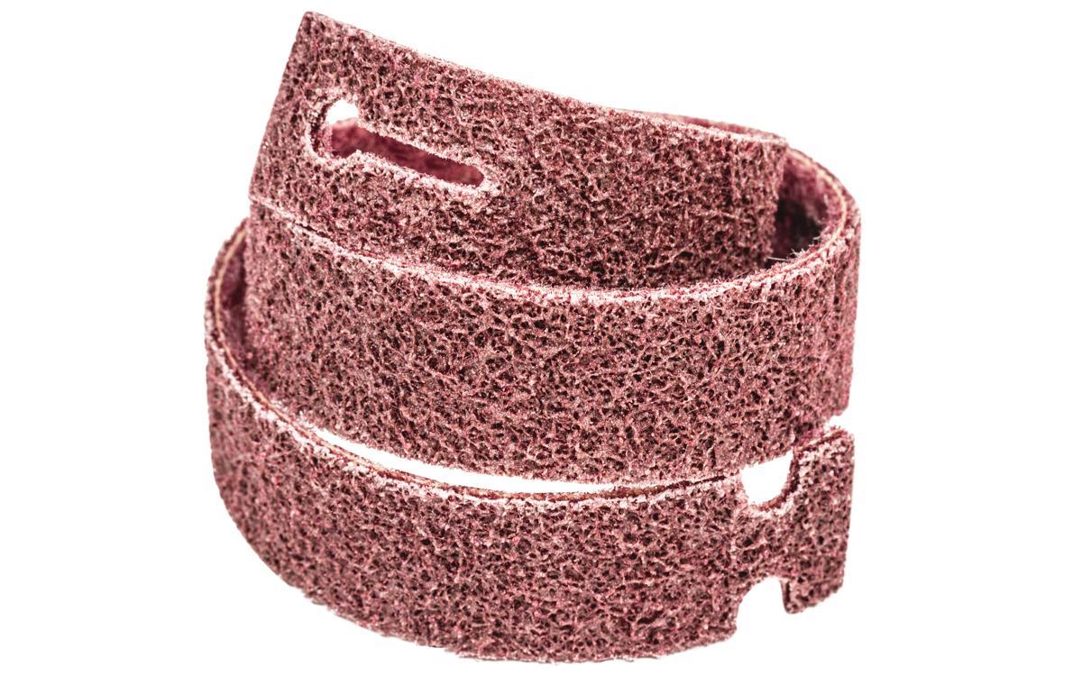 Walter Surface Technologies 07H243 Strip Surface Conditioning T-Lock BlendexNon-Woven Strip Belt, 1-3/16 in W x 24 in L, Medium Grade, Aluminum Oxide Abrasive, Maroon - Non-Woven Abrasive Belts