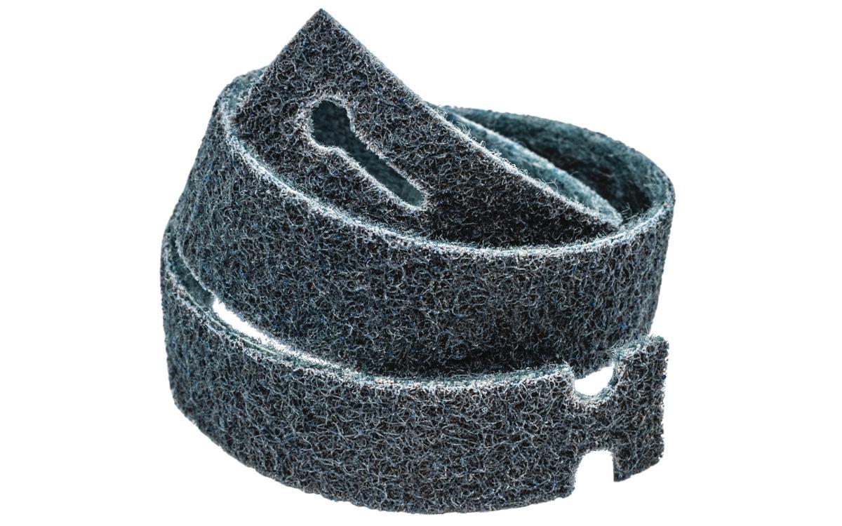 Walter Surface Technologies 07H244 Strip Surface Conditioning T-Lock BlendexNon-Woven Strip Belt, 1-3/16 in W x 24 in L, Fine Grade, Aluminum Oxide Abrasive, Blue - Non-Woven Abrasive Belts