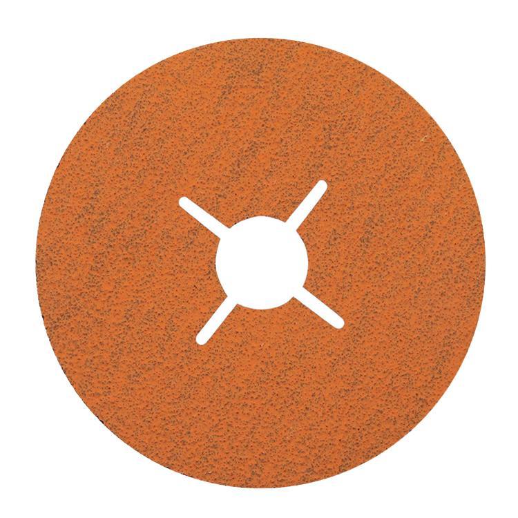 Walter Surface Technologies COOLCUT 15X458 15-X Sanding Disc, 4-1/2 in Dia Disc, 7/8 in Center Hole, 80 Grit, Coarse Grade, Ceramic Abrasive, Arbor Attachment - Coated Abrasive Fiber Discs