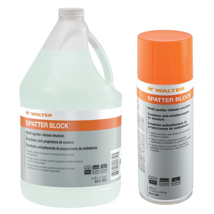 Walter Surface Technologies 53F203 E-WELD General Purpose Anti-Spatter Emulsion, 16.9 fl-oz Trigger Spray Bottle, Liquid Form, Milky Green - Anti-Spatter Products