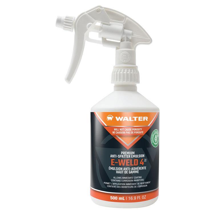 Walter Surface Technologies 53F403 E-WELD 4 Premium Anti-Spatter Release Emulsion, 16.9 oz Plastic Spray Bottle, Liquid Form, Milky White - Anti-Spatter Products
