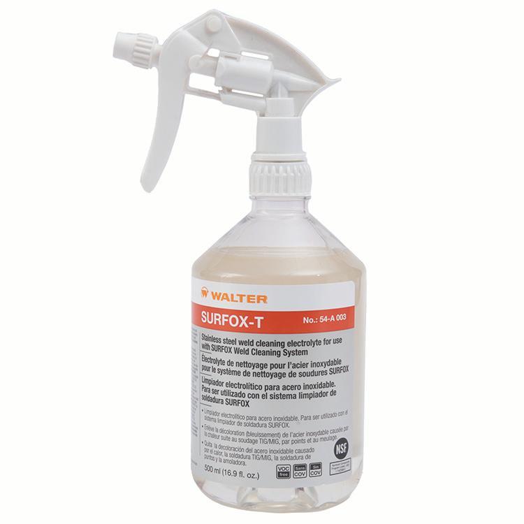 Walter Surface Technologies Bio-Circle 54A003 SURFOX-T Heavy Duty Weld Cleaning Solution, Composition: Phosphoric Acid, Liquid Form, 1.3 gal, Clear - Welding Build-Up Cleaners