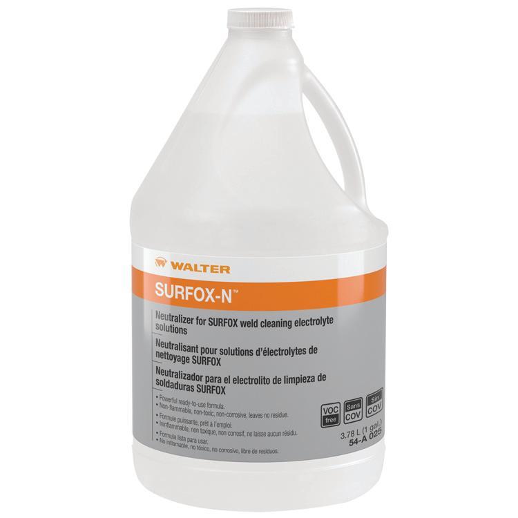 Walter Surface Technologies SURFOX-N 54A025 Cleaning and Neutralizing Formula, Liquid Form, 1 gal - Welding Build-Up Cleaners