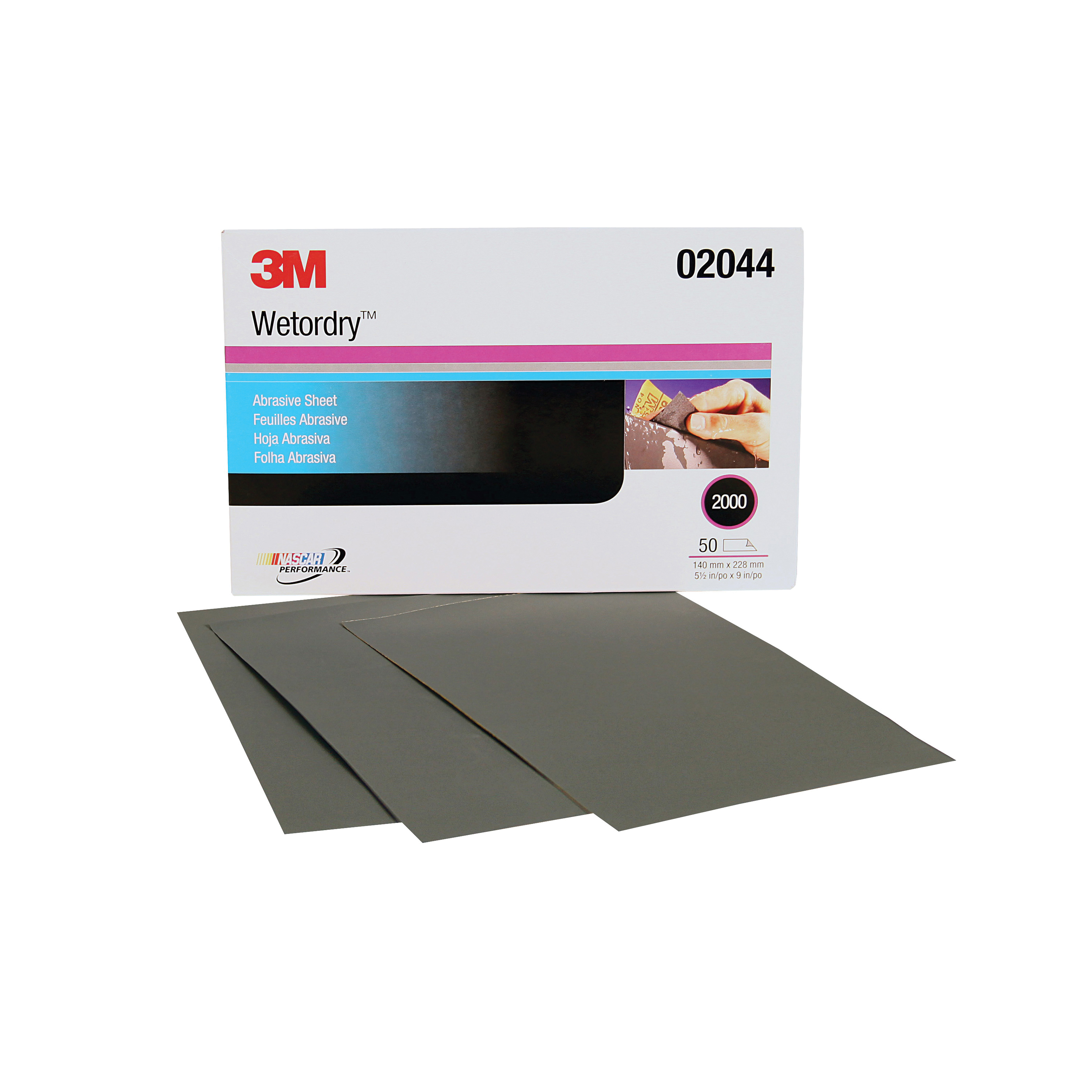 Wetordry 7000028328 Waterproof Abrasive Sheet, 9 in L x 5-1/2 in W, P2000 Grit, Fine Grade, Silicon Carbide Abrasive, Paper Backing - Coated Abrasive Sheets
