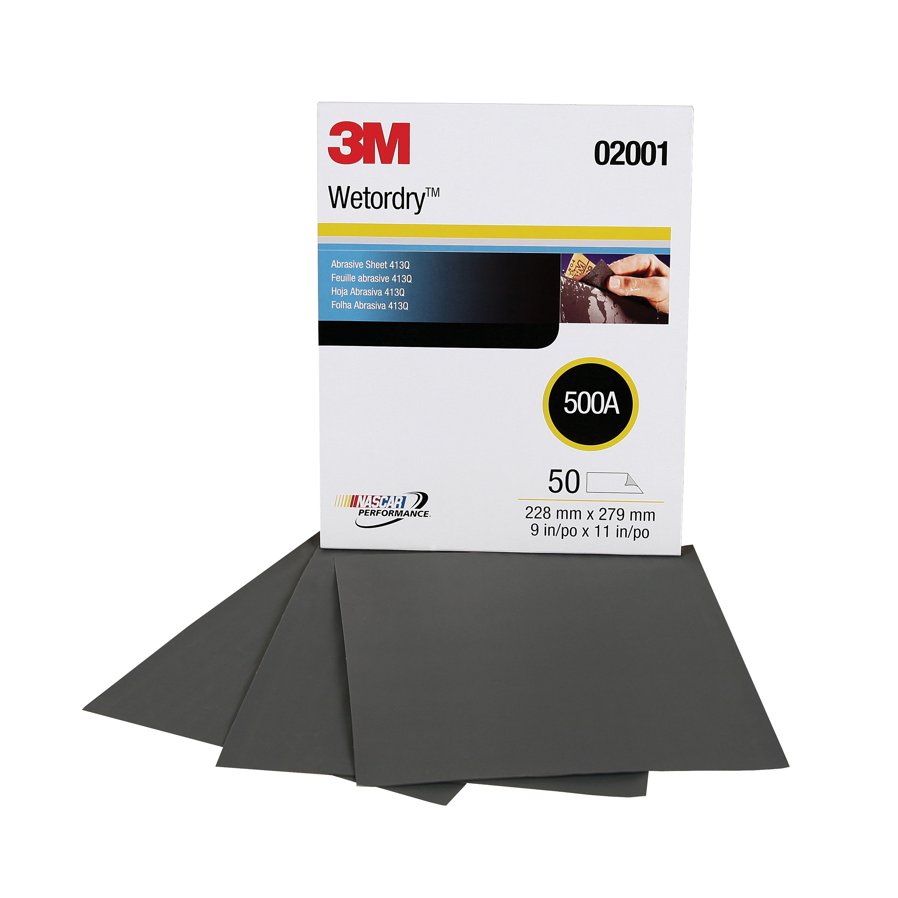 Wetordry 7000118291 Abrasive Sheet, 11 in L x 9 in W, 500 Grit, Super Fine Grade, Silicon Carbide Abrasive, Paper Backing - Coated Abrasive Sheets