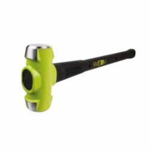 Wilton B.A.S.H WL9-20636 Sledge Hammer, 38 in OAL, 6 lb Drop Forged Steel Head, Vulcanized Rubber Handle - Sledgehammers