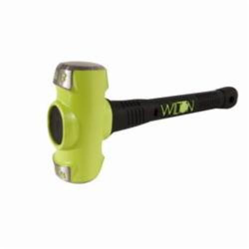 Wilton B.A.S.H WL9-20836 Sledge Hammer, 38 in OAL, 8 lb Drop Forged Steel Head, Vulcanized Rubber Handle - Sledgehammers