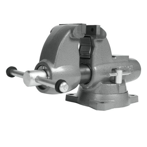 Wilton WL9-28825 Round Channel Combination Pipe and Bench Vise, 5 in Jaw Opening, 1/4 to 2-1/2 in Pipe, Cast Iron - Bench & Pipe Combination Vises