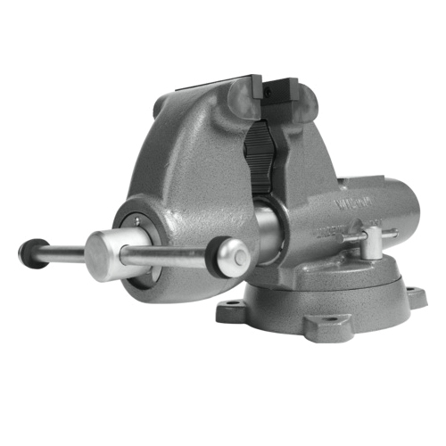 Wilton WL9-28827 Round Channel Combination Pipe and Bench Vise, 7-7/8 in Jaw Opening, 3/8 to 4-1/2 in Pipe, Cast Iron - Bench & Pipe Combination Vises