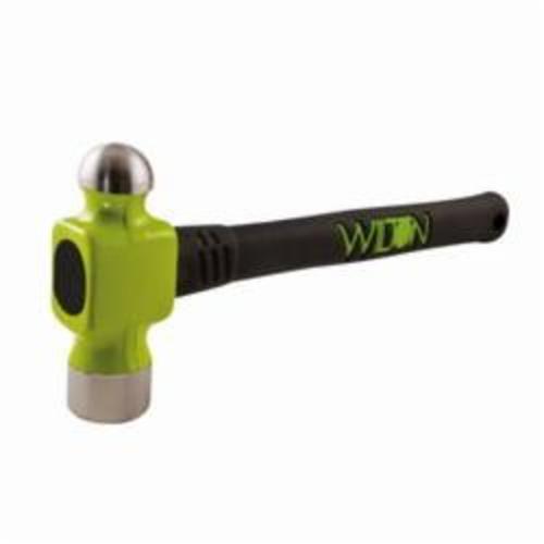 Wilton B.A.S.H WL9-34014 Ball Pein Hammer, 15-1/2 in OAL, 2.5 lb Drop Forged Steel Head, Vulcanized Rubber Handle - Ball Pein Hammers