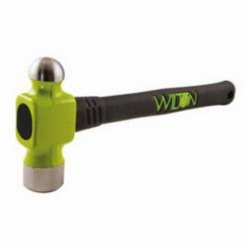 Wilton B.A.S.H WL9-33214 Ball Pein Hammer, 14 in OAL, 32 oz Drop Forged Steel Head, Vulcanized Rubber Handle - Ball Pein Hammers