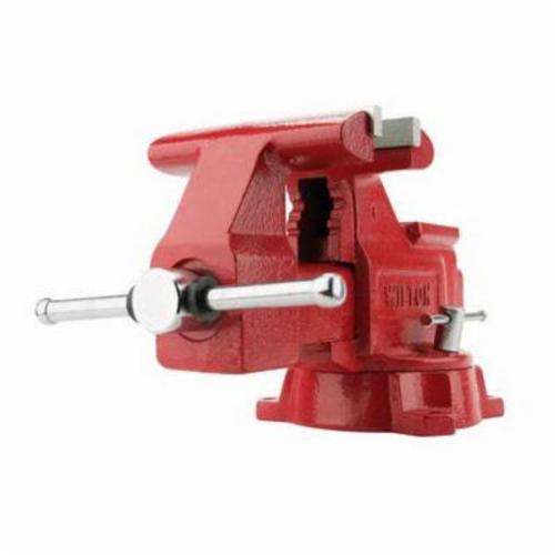 Wilton WL9-11128BH Utility Workshop Vise, Serrated Jaw, 5-1/2 in Jaw Opening, 6-1/2 in W Steel Jaw, 3-13/16 in D Throat - Bench Vises