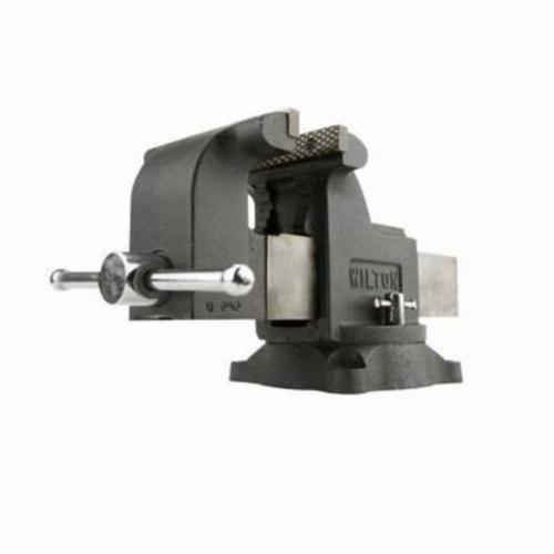 Wilton WL9-63302 Shop Vise, Serrated Jaw, 6 in Jaw Opening, 6 in W Steel Jaw, 3-1/2 in D Throat - Bench Vises
