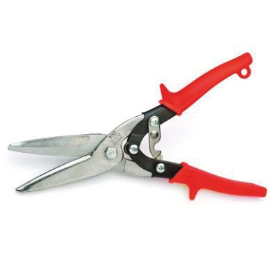 CrescentM300N MultiMaster Compound Action Aviation Snip, 20 ga Low Carbon Steel Cutting, 3 in L of Cut, Long Snip, Steel Blade, Rubber Handle, Non-Slip/Textured Grip - Snips