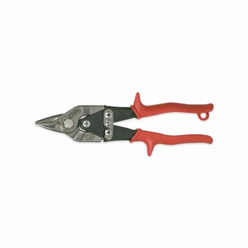CrescentM5R Aviation Snip, 16 ga Low Carbon Steel Cutting, 7/8 in L of Cut, Bulldog/Straight Snip, Molybdenum Steel Blade, Plastic Handle, Vinyl Grip - Snips