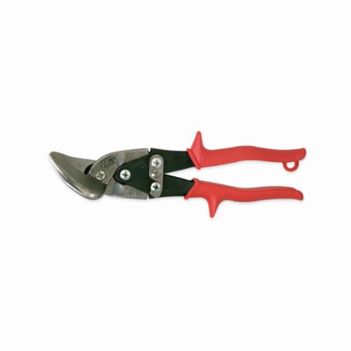 CrescentM6R Aviation Snip, 18 ga Low Carbon Steel Cutting, 1-1/4 in L of Cut, Left/Straight Snip, Molybdenum Steel Blade, Non-Slip/Textured Grip - Snips