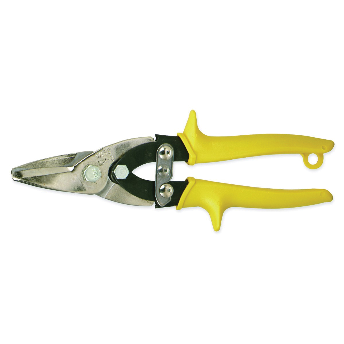 CrescentMPC3N Metal Wizz Snips, 20 ga Low Carbon Steel Cutting, 1-3/8 in L of Cut, Straight/Slight Curve Snip, Molybdenum Steel Blade, Alloy Steel Handle, Non-Slip/Textured Grip - Snips