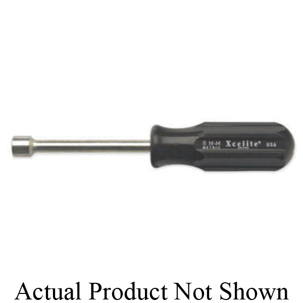 Weller 4MMN Regular Length Drilled Shaft Nutdriver, 4 mm, Hollow Shank, Black Handle, Bright - Nutdrivers