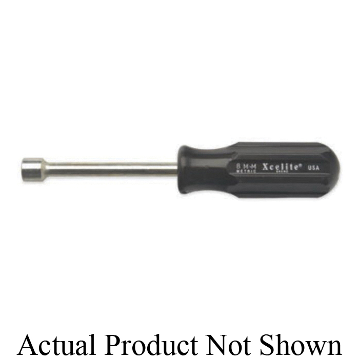 Weller 55MMN Hex Drive Nutdriver, 5.5 mm, Hollow Shank, Black Fluted Handle, Polished Chrome - Nutdrivers