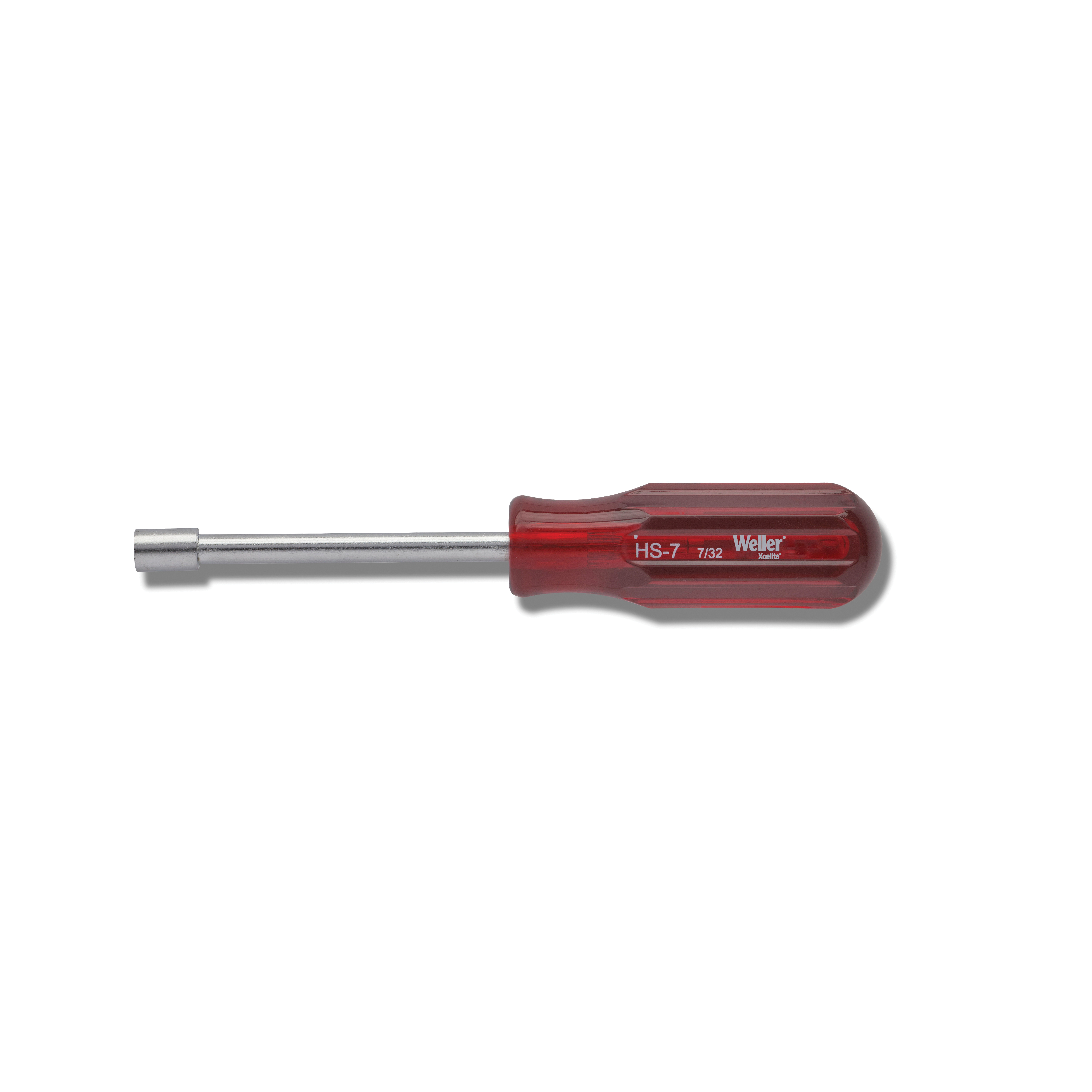 Weller HS7N Hex Drive Regular Length Nutdriver, 7/32 in, Hollow Shank, Brown Molded Firm Grip Handle, Bright - Nutdrivers